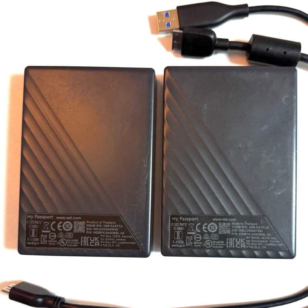 WD Portable HDD 5TB 2個セット 外付け ウエスタンデジタル