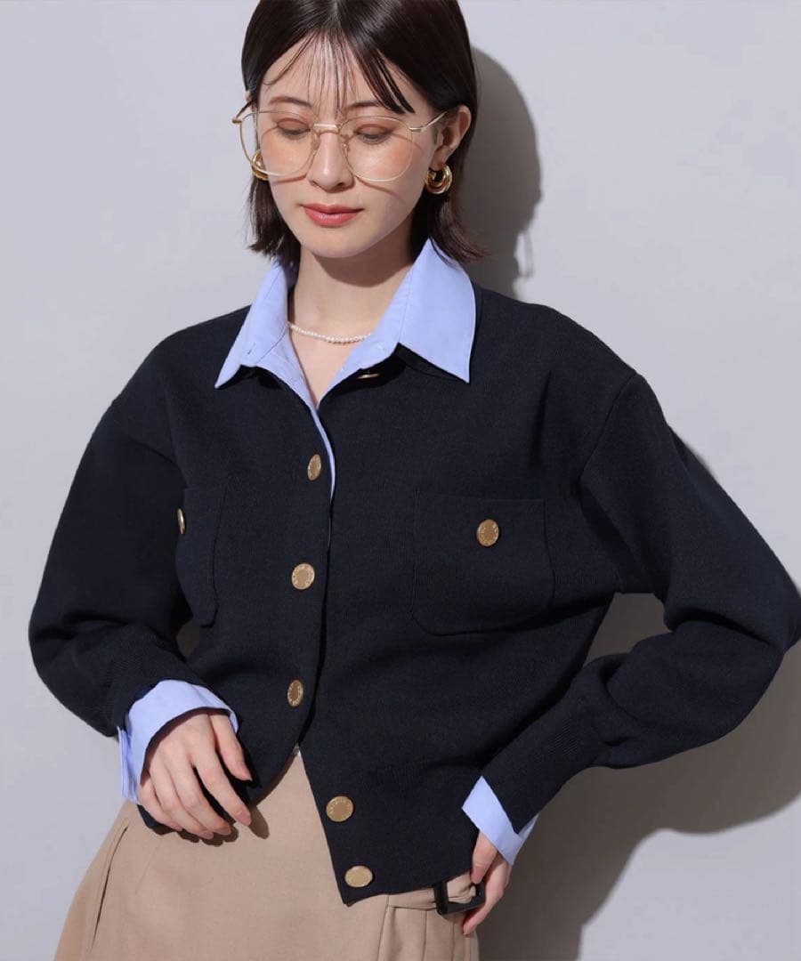 Arpege story シャツドッキングカーディガン