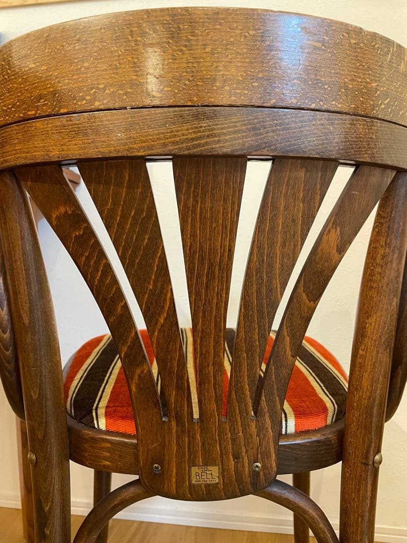 木製ヴィンテージチェア　ストライプ