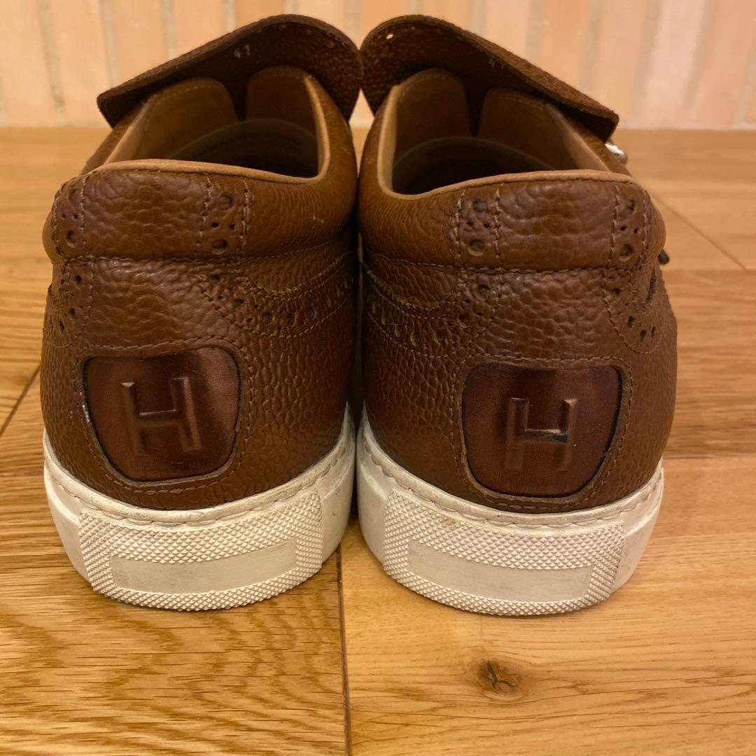 HENDERSON ウイングチップタッセル付スリッポンスニーカー 41 26cm