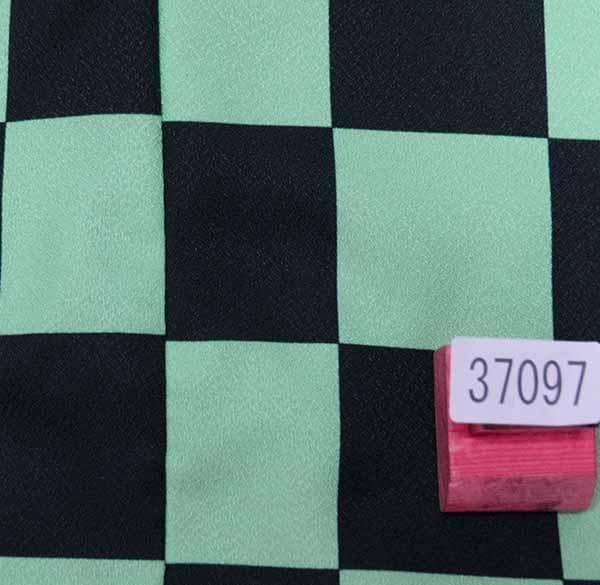 七五三 五歳 男児 羽織 袴フルセット 日本製 黒×緑 市松模様 NO37097