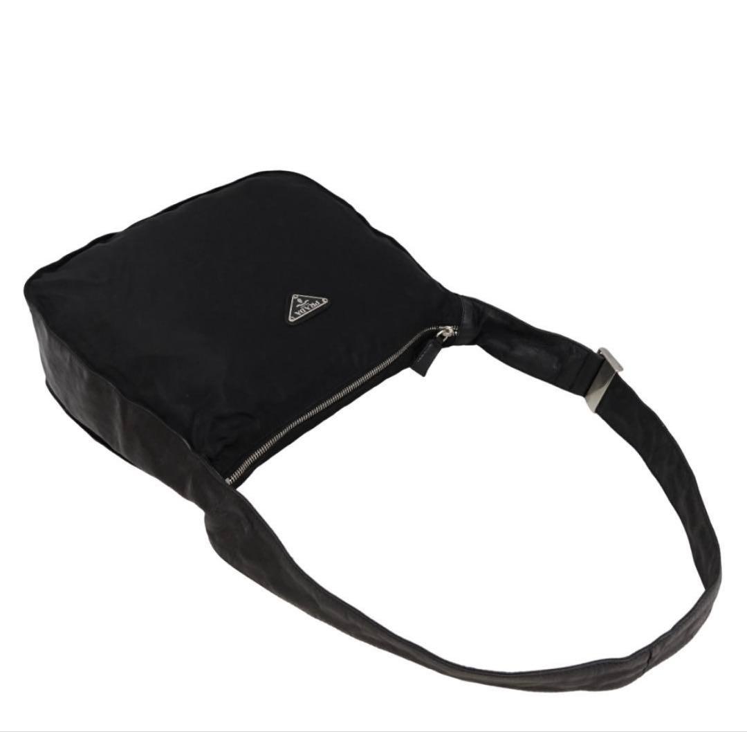 ■プラダ■ショルダーバッグ 三角ロゴ ブラック ナイロン ハンドバッグ