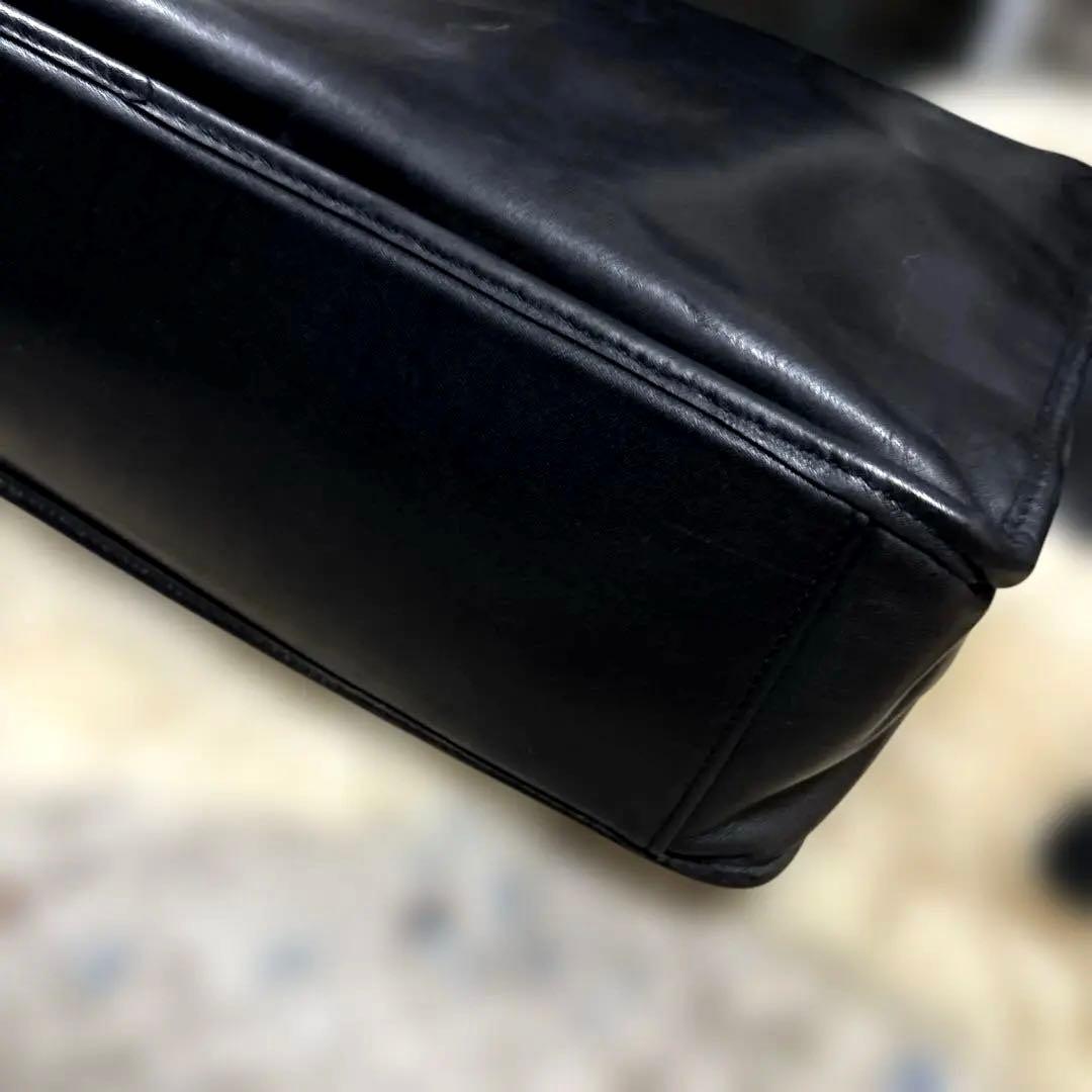 コーチold coachブラックレザービジネスバッグ　40×29×10 大きめ