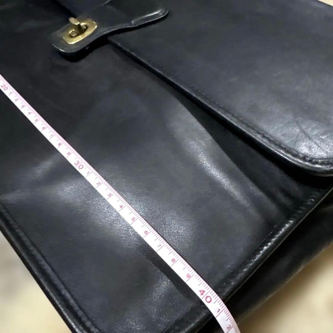 コーチold coachブラックレザービジネスバッグ　40×29×10 大きめ