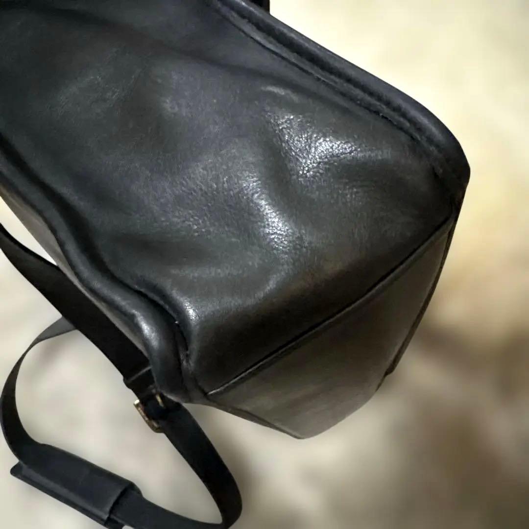 コーチold coachブラックレザービジネスバッグ　40×29×10 大きめ