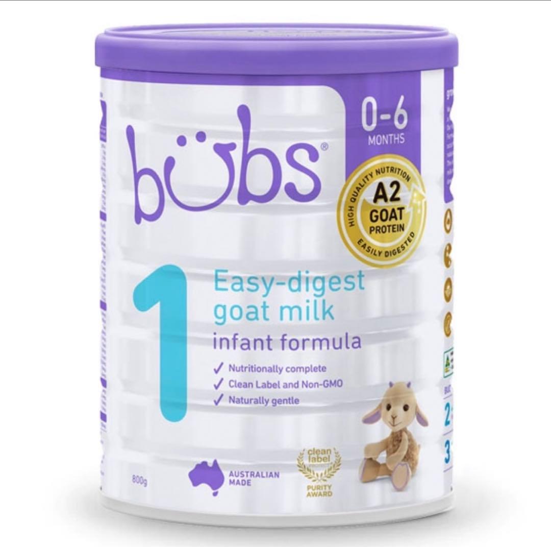 bubs バブス 粉ミルク ヤギ 800g 0-6ヶ月×2缶