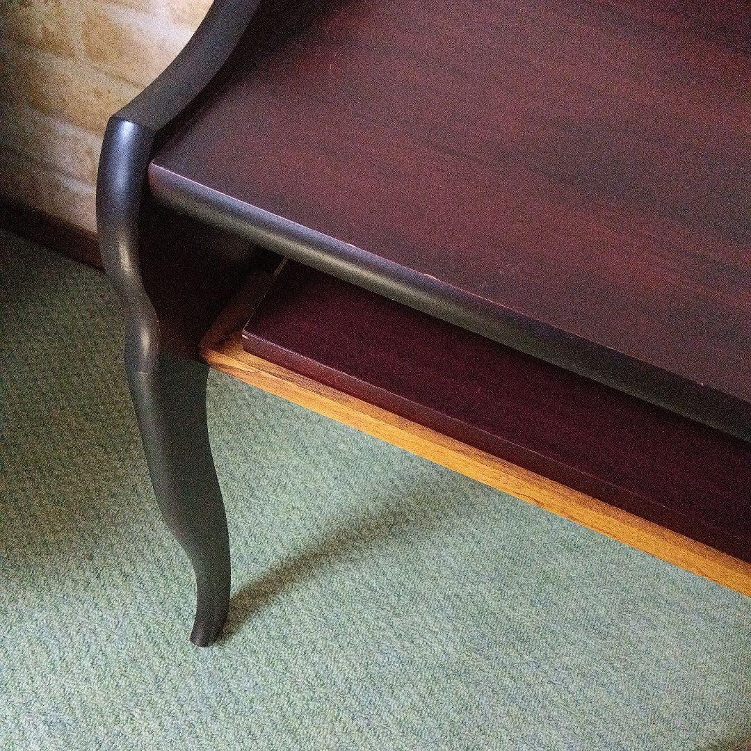 アンティーク調/猫脚　花台電話台飾り台　ブラウン　家具中古43×36×高63cm