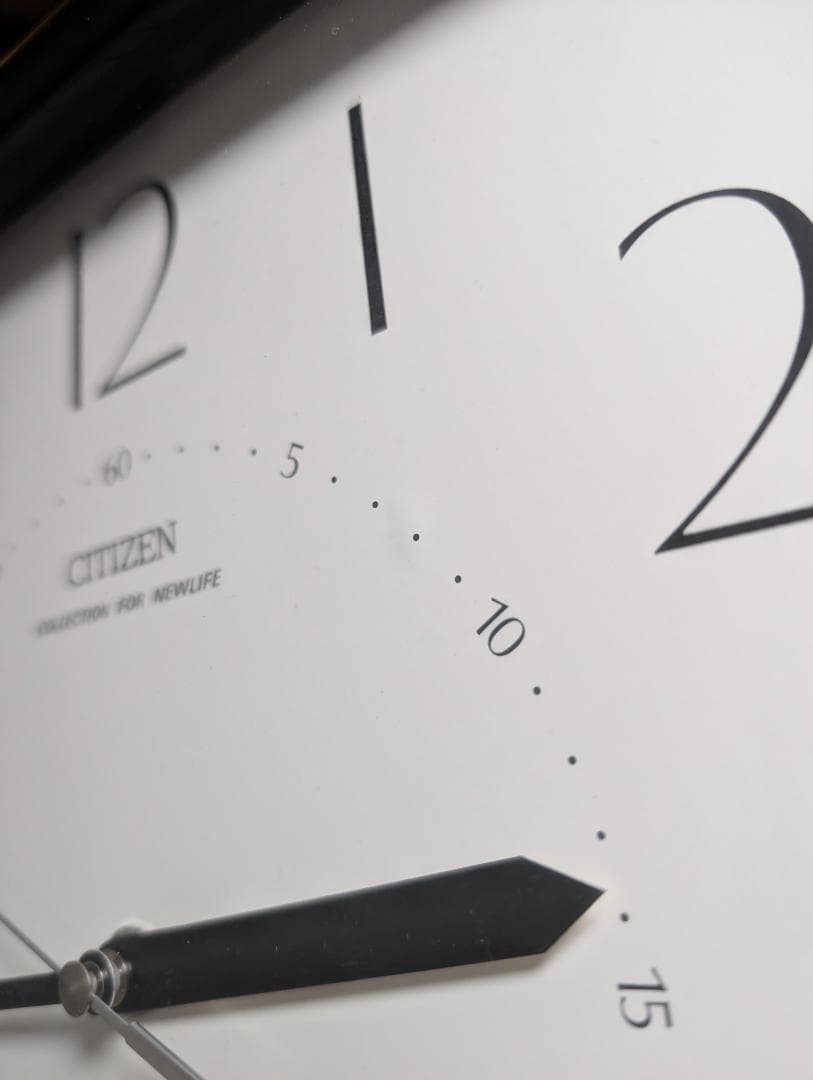 ビンテージ ウッドフレーム ウォールクロック 大きめ 90s シック モノトーン