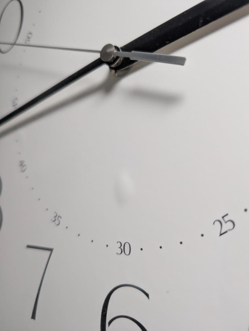 ビンテージ ウッドフレーム ウォールクロック 大きめ 90s シック モノトーン