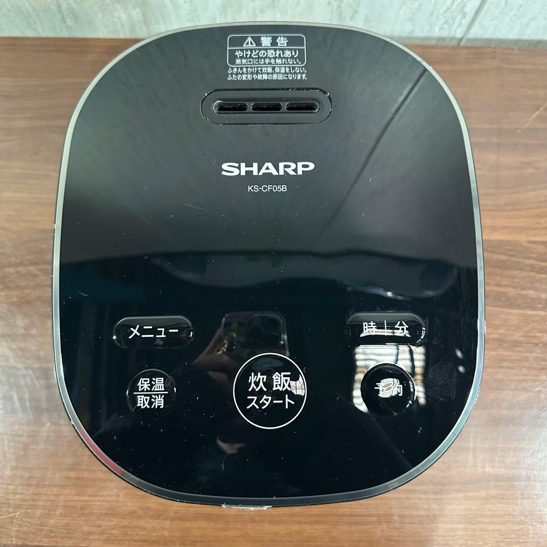美品 SHARP 3合炊き ジャー炊飯器 KS-CF05B-B 19年製