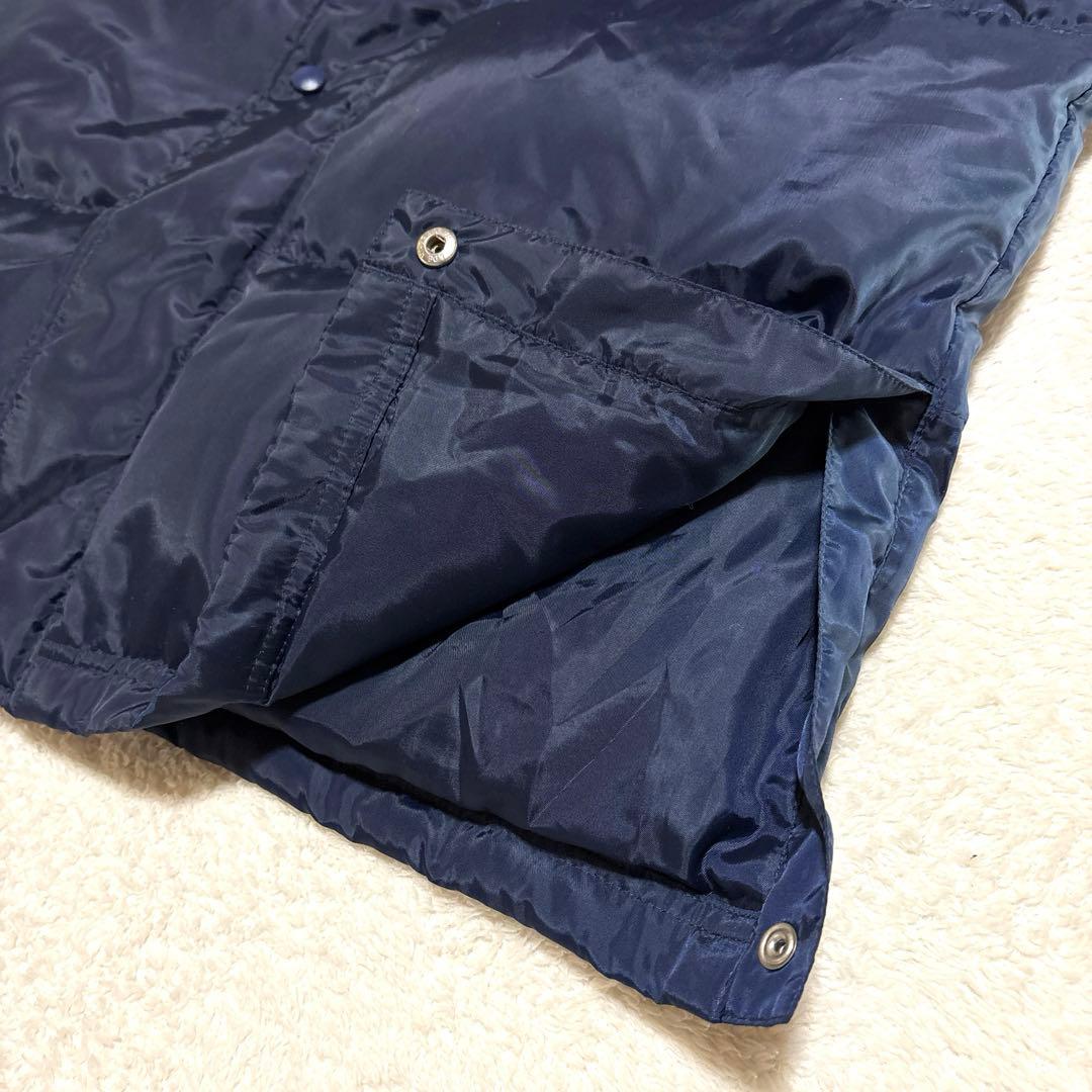 【美品】ミズノ　ロングダウンコート　ベンチコート　ダウン80% ロゴ刺繍