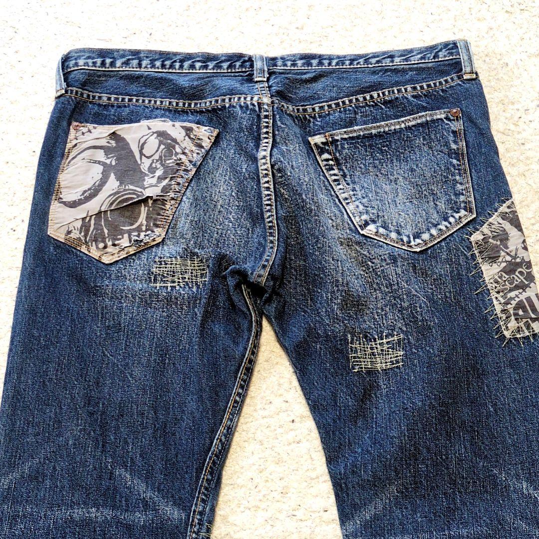 値下げ中2-34 90s古着 PaulSmithJeans パッチワークデニム