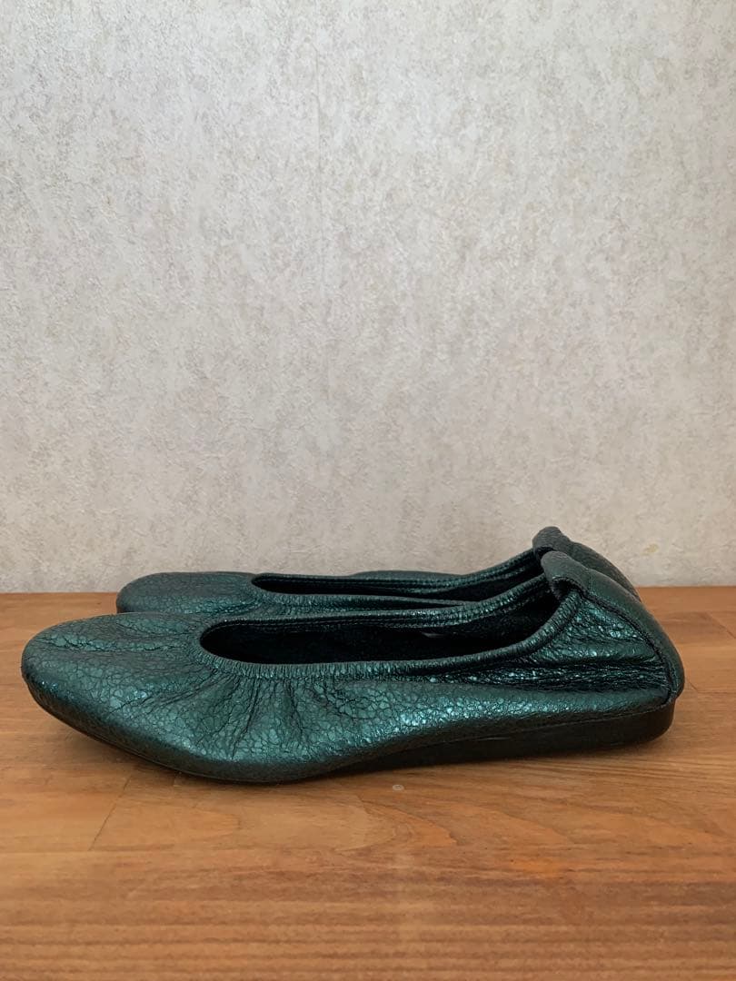 arche アルシュ　パンプス　フランス　グリーン　レザー　23cm 阪急百貨店