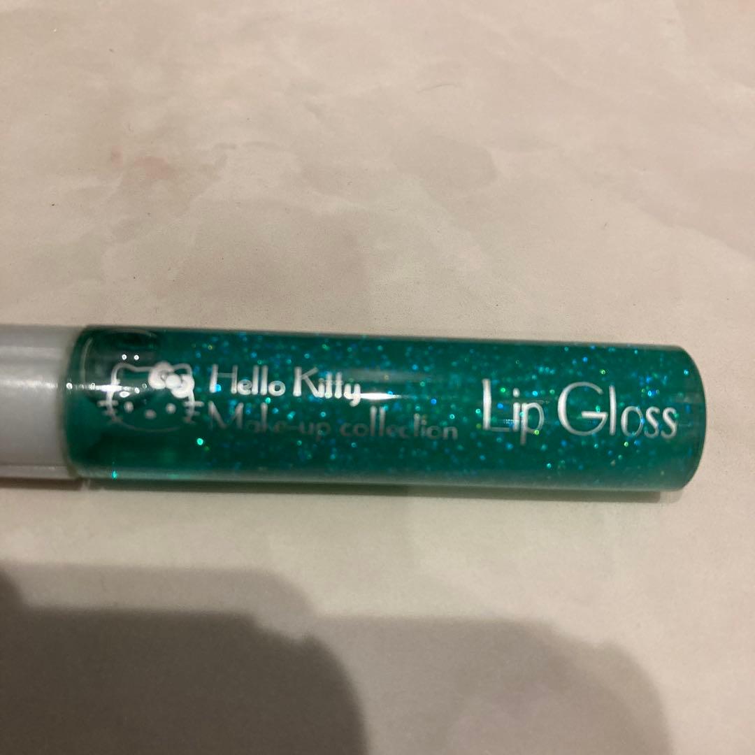 レトロ《2002年 ハローキティ リップグロス》当時物 コスメ☆グリーン