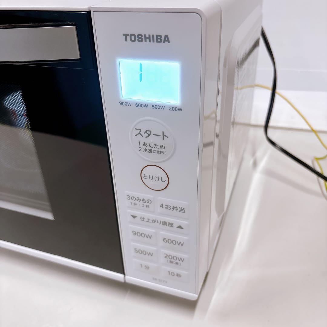 2024年製 東芝 ハイパワー簡単シンプル電子レンジ フラットER-S17Y