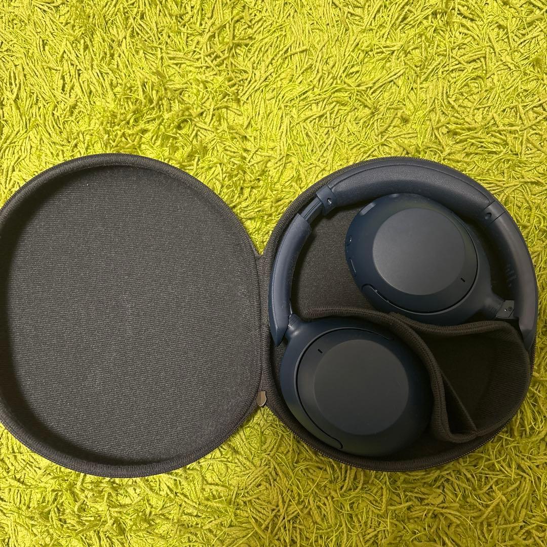 超美品SONY ワイヤレスヘッドホン ネイビー