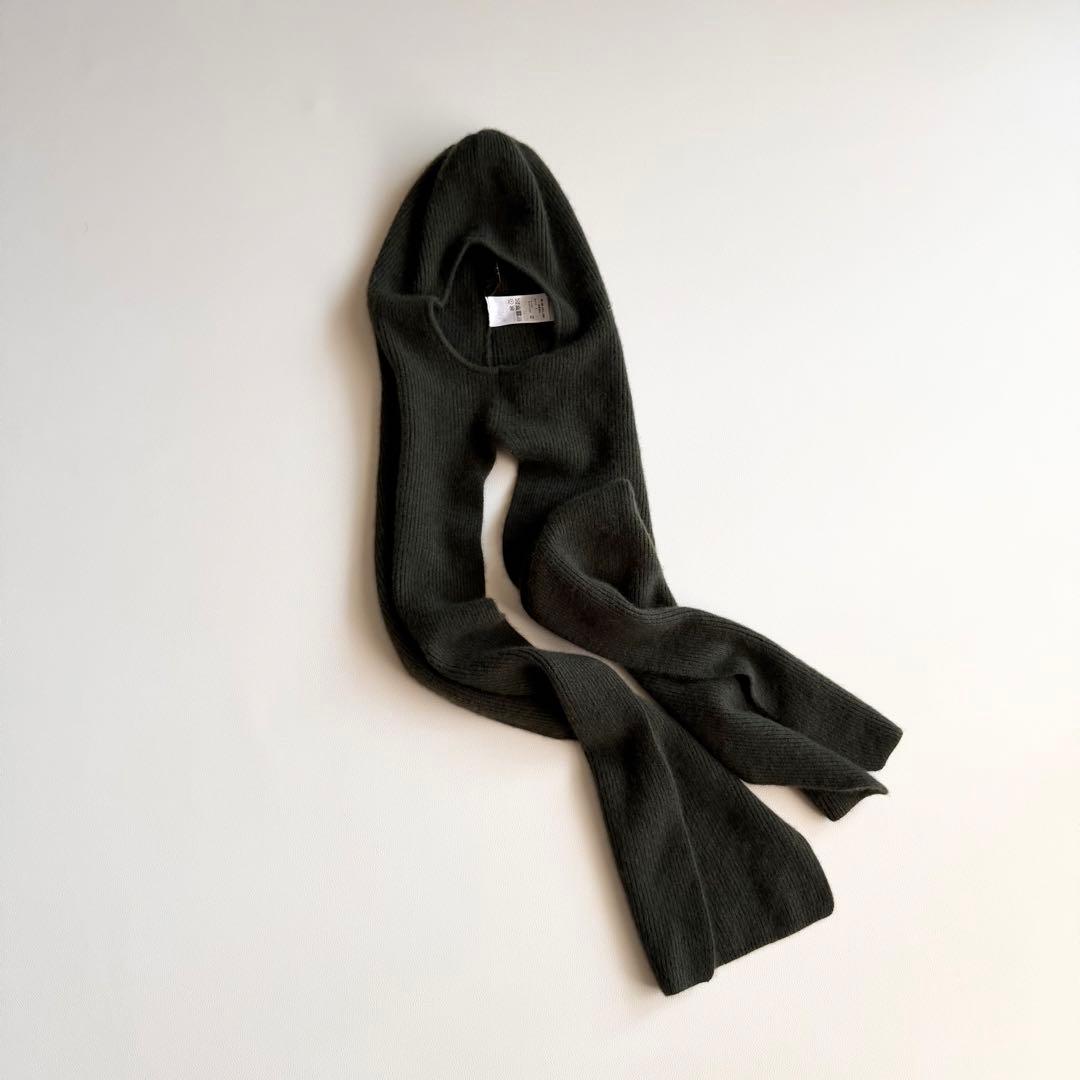 BATONER　6CASHMERE FOX バラクラバ グリーン　カシミヤ