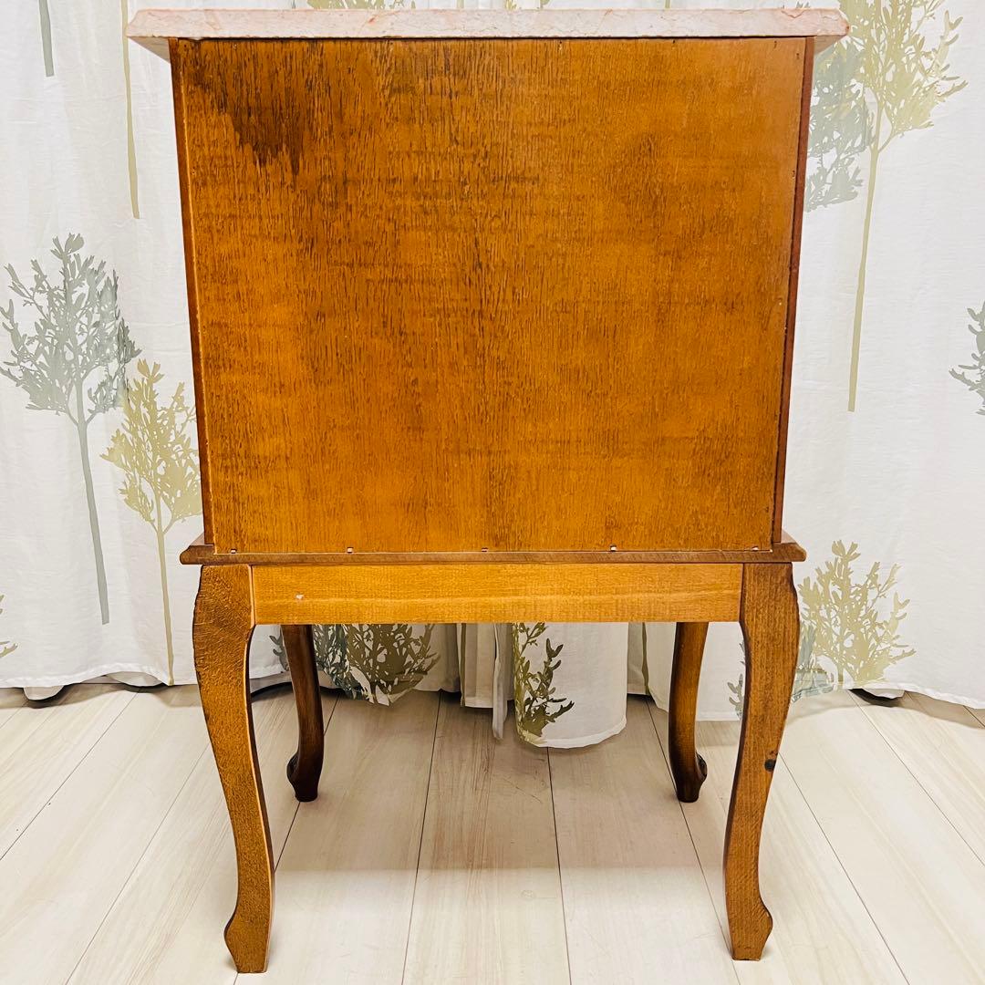 クラウディオ 猫脚 3段チェスト アンティーク イタリア製 大理石 天板