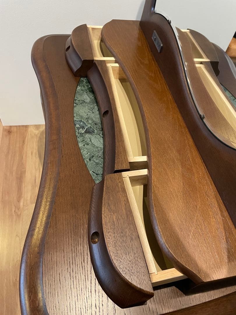 木製ドレッサー オーバルミラー　椅子別売り