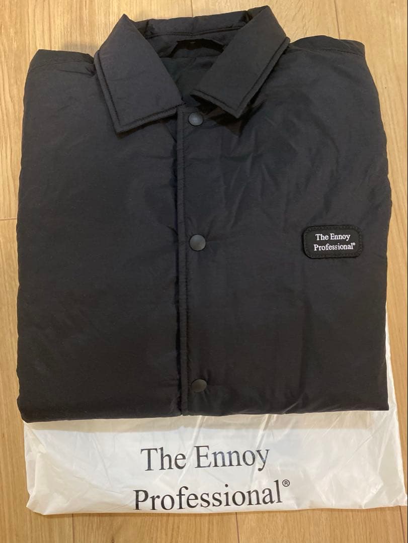 【値下げ中】ENNOY PADDED NYLON COACH JACKET 黒S
