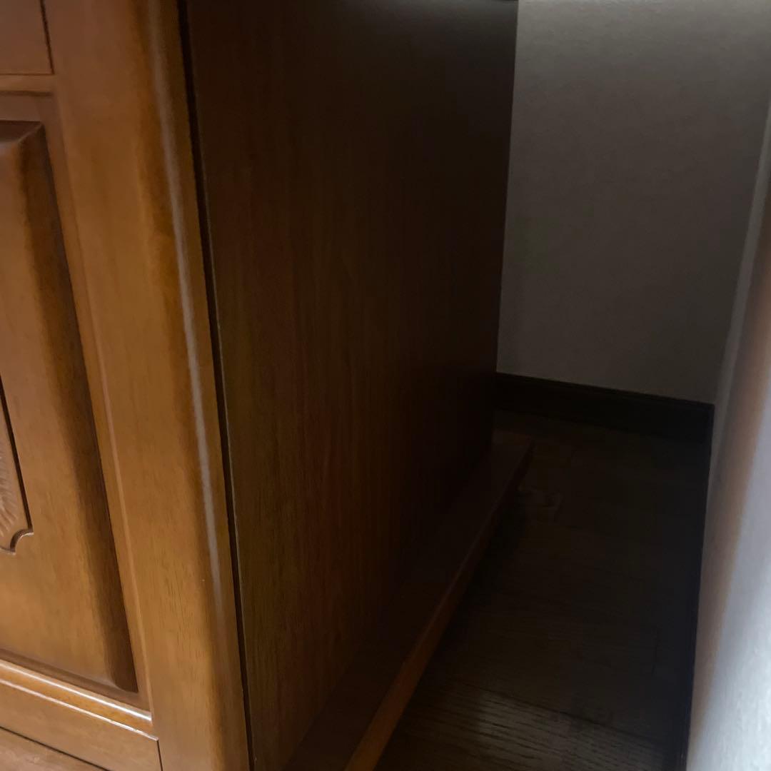 木製 長方形テーブル 引き出し付き