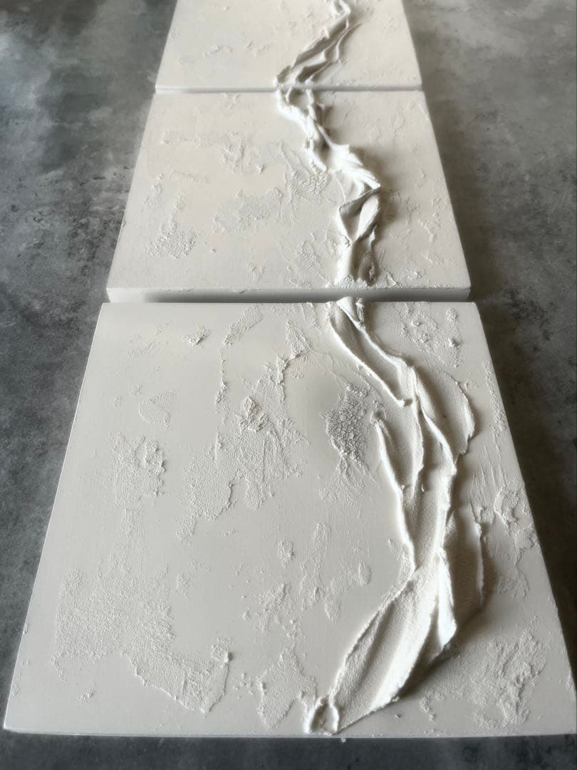 モダンアート　3枚セット　24×24㎝　テクスチャーアート　現代アート　抽象画