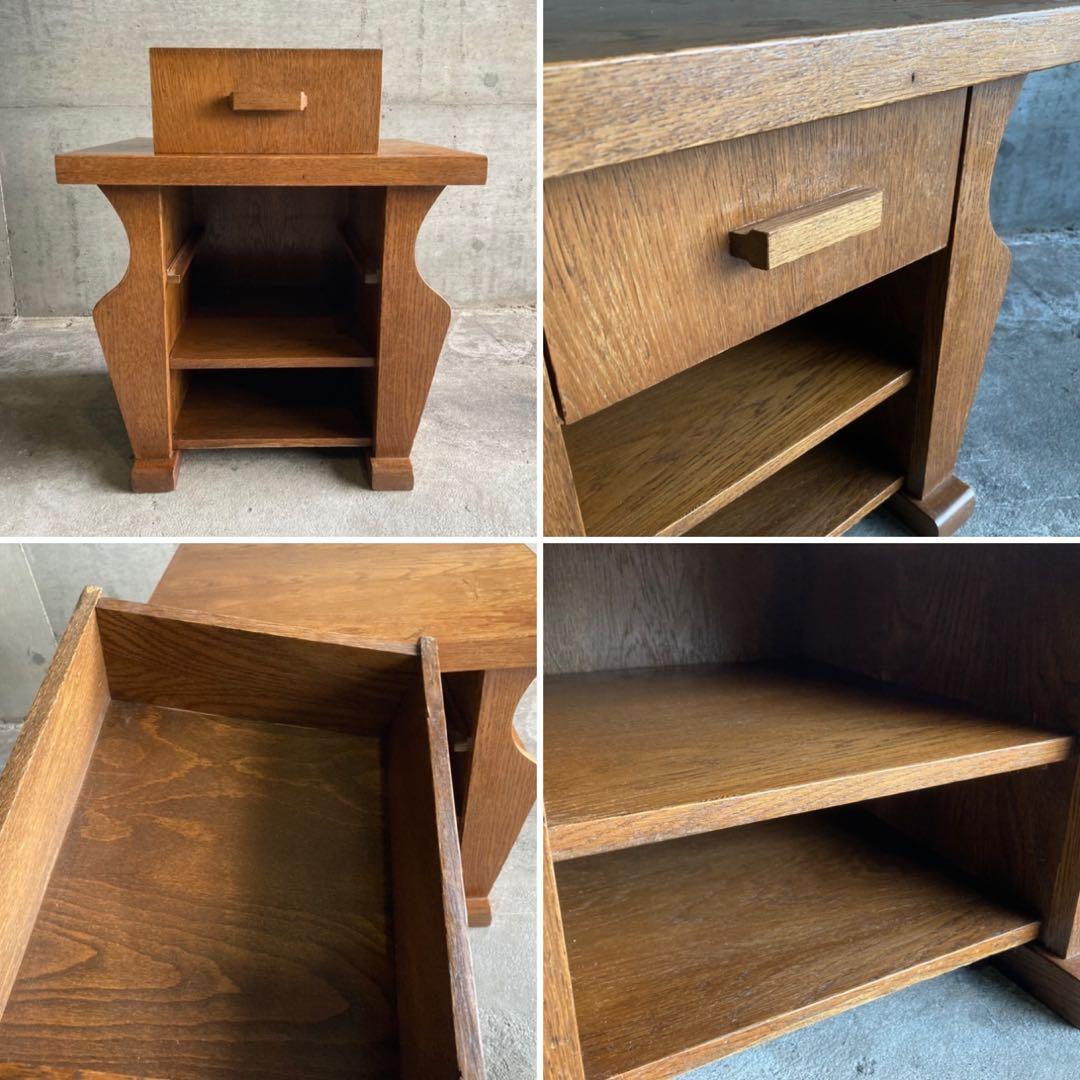 オランダ サイドテーブル チェスト ラック 棚 木製 オーク材 家具 レトロ