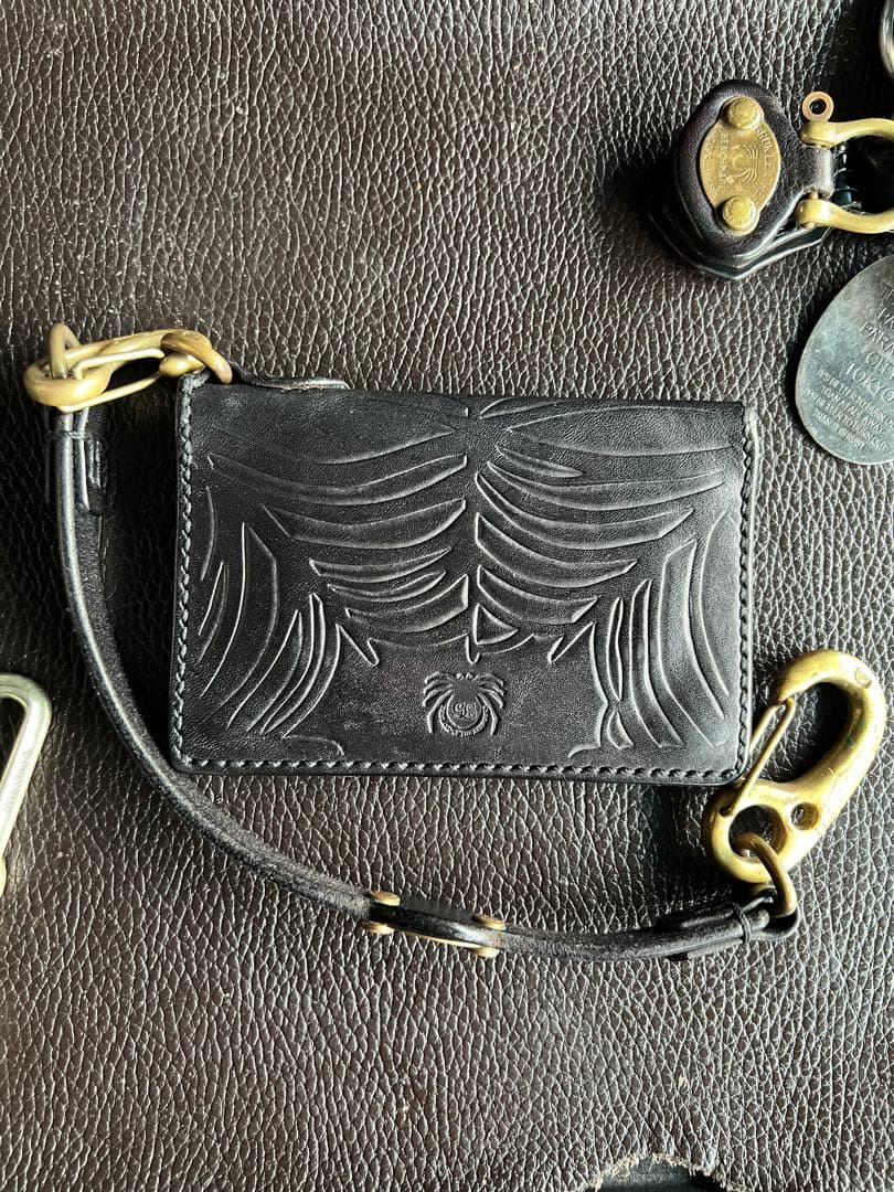 グロックレザー　レザーウォレットコード　 ブラス　スパイダー　サンダー　GL