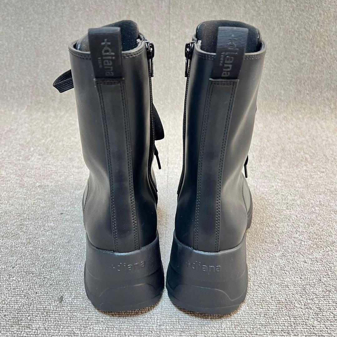 未使用品✨+diana サイドジップ レースアップブーツ 厚底 23.5㎝