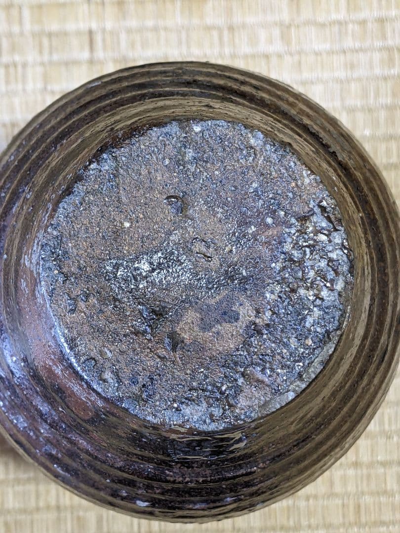 ♦種子島焼 古陶磁 江戸時代 算盤形瓶 花瓶 琉球陶芸 珍物レア物 古美術骨董品