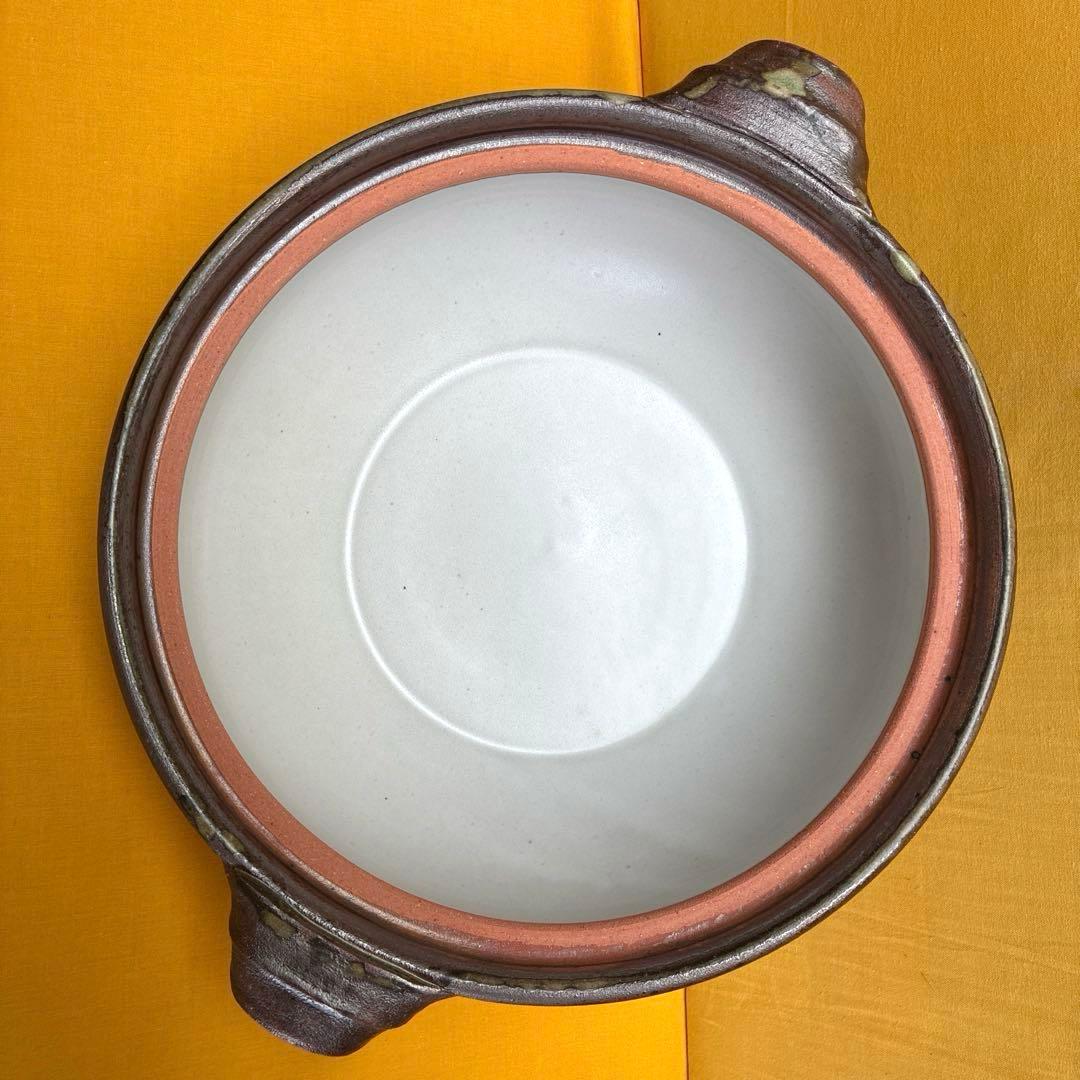 土鍋伊賀焼10.5号深鍋火色刷毛目