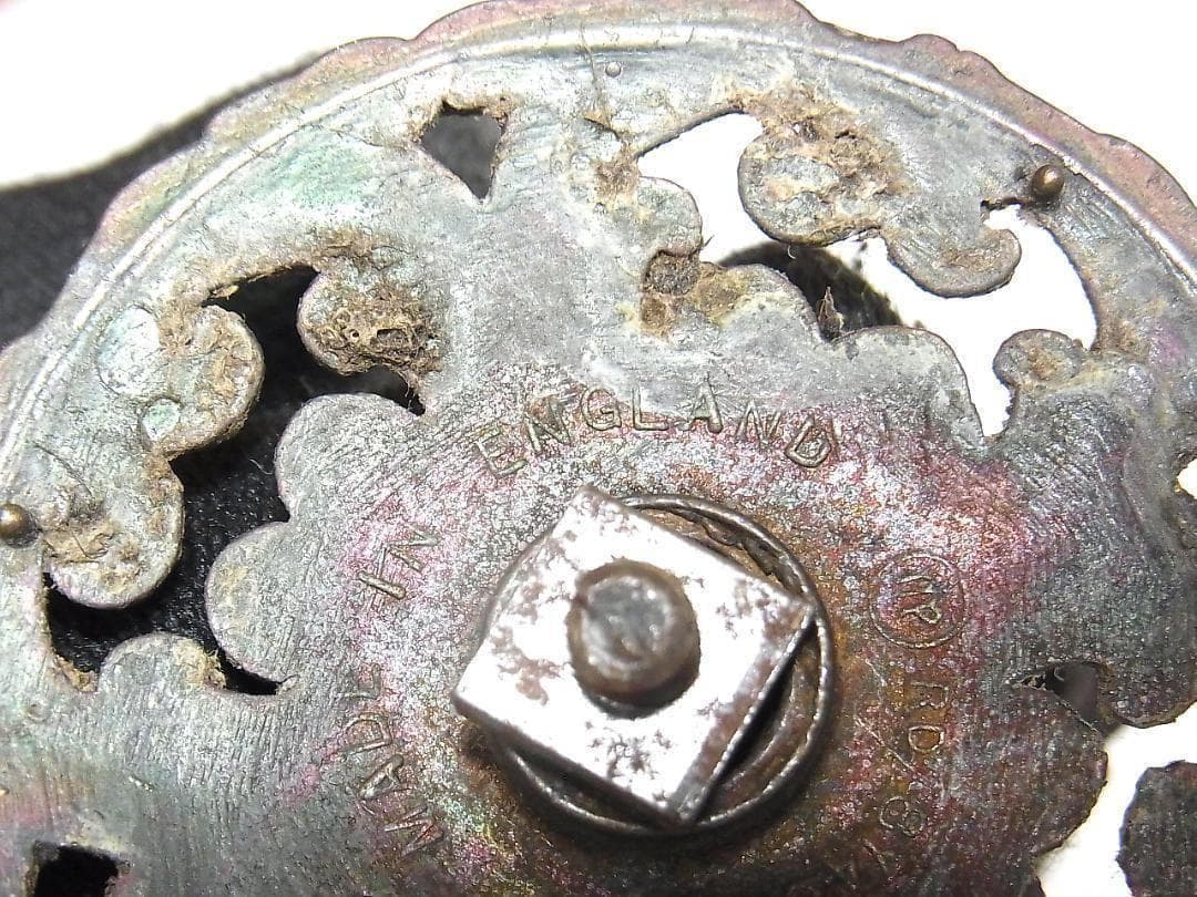 イギリス アンティーク家具用 引き手 6個 ヴィクトリアン様式 装飾金具 パーツ