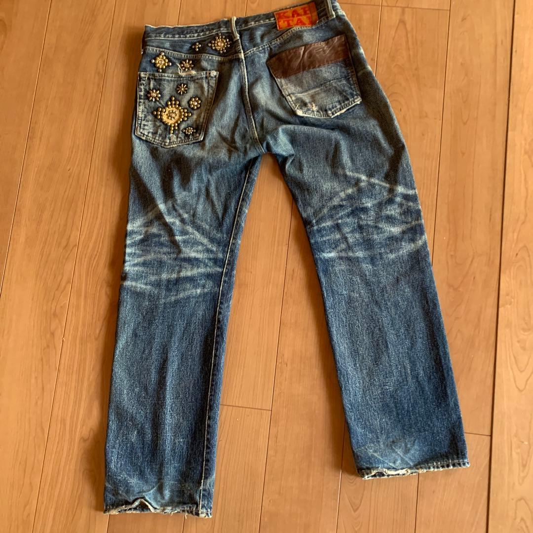 レアKAPITALスタッズ　リメイクジーンズ