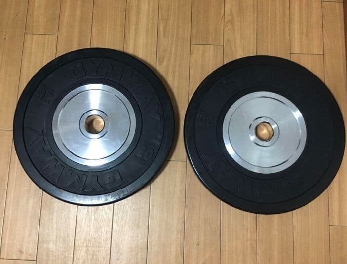 ① GYMWAYバンパープレート 20kg x 1枚
