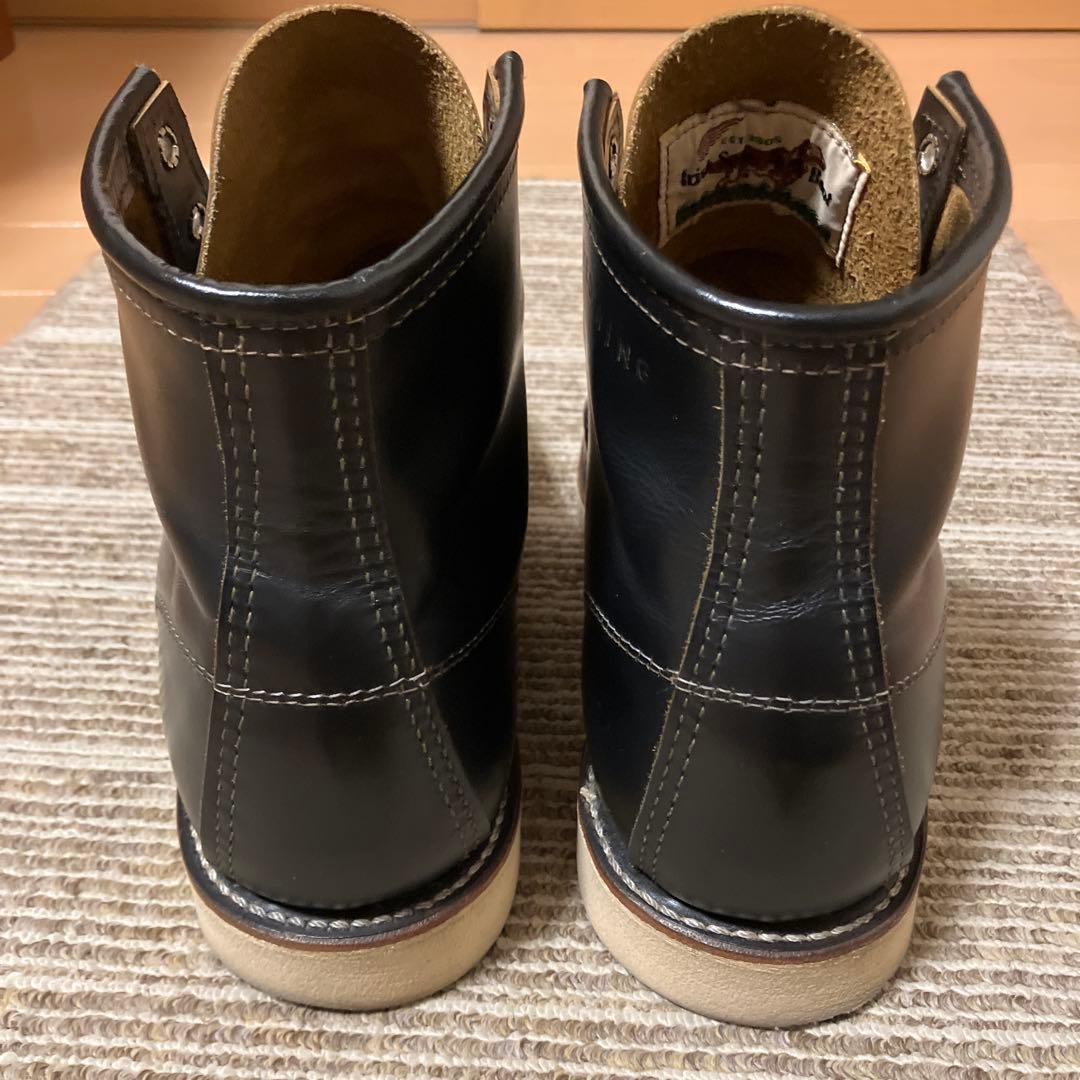 黒 レザー ワークブーツ