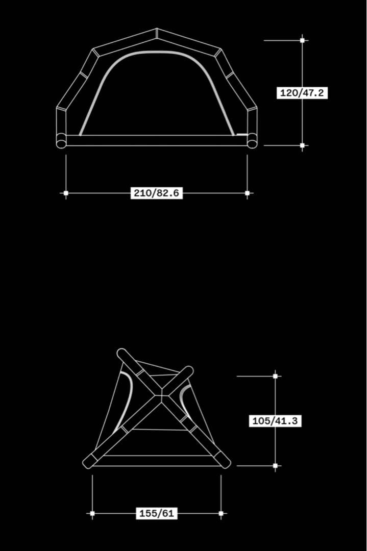 ケムビル　CAMVIL エアーテント　2p GoDong 2P Air
