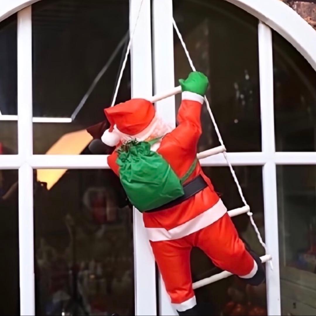 新品⭐️クリスマス はしご登り サンタクロース 1人 オーナメント 飾り 装飾