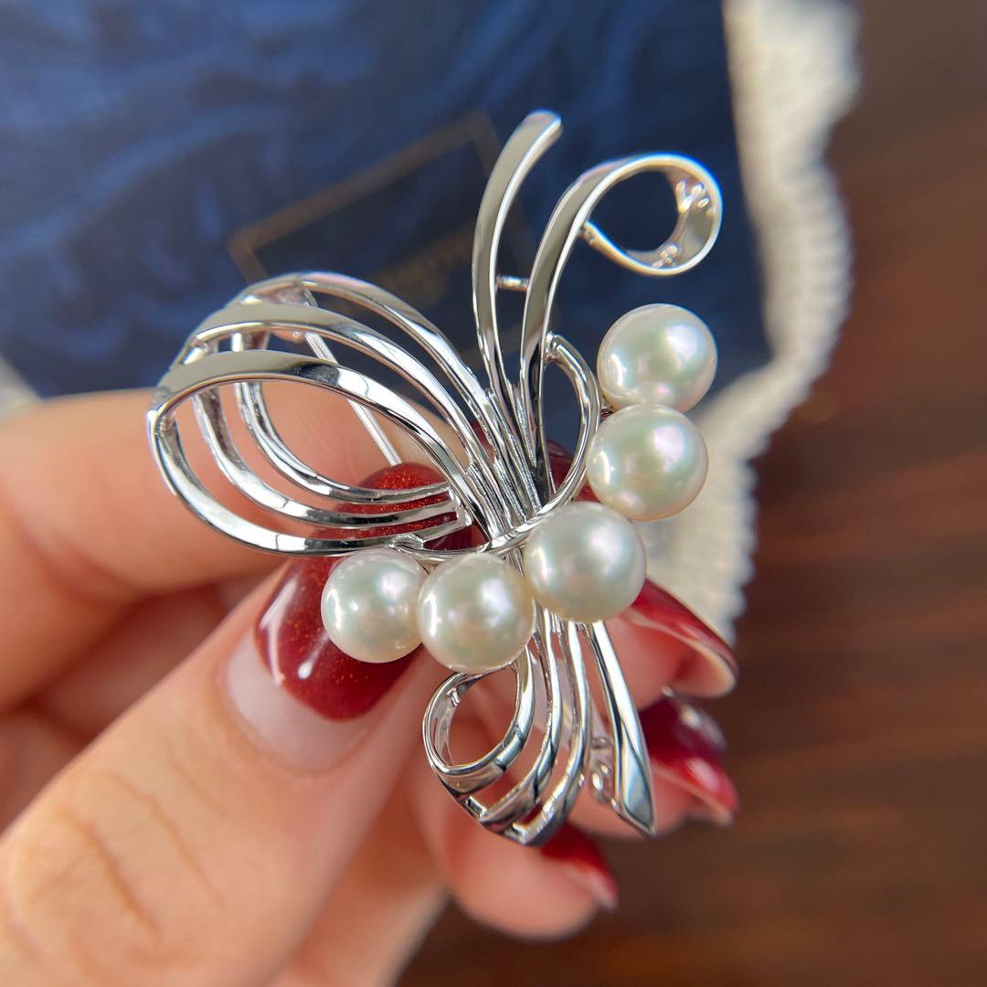 【買取店】美品 MIKIMOTO ブローチ 本真珠 銀製 Silver