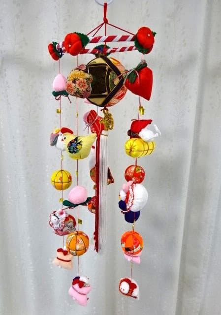 【3】縁起の良い柳川さげもん　木目込み鞠　吊るし雛　ハンドメイド　ひな祭り