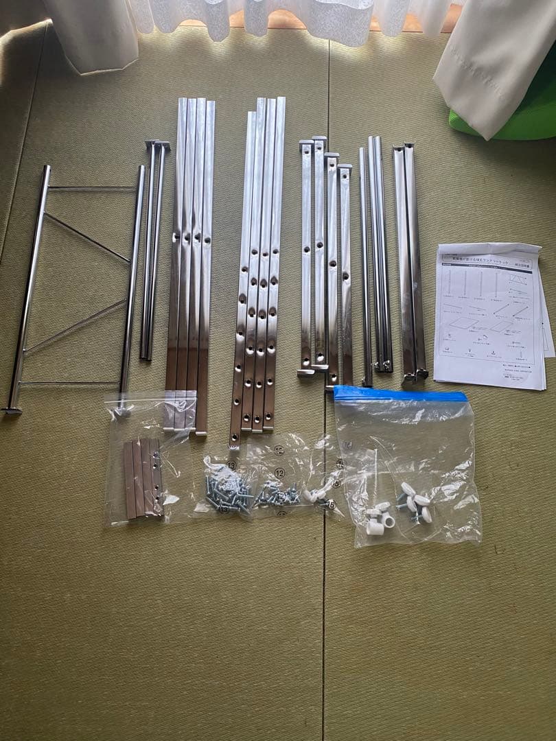 スチールラック 部品一式 + 棚板2枚