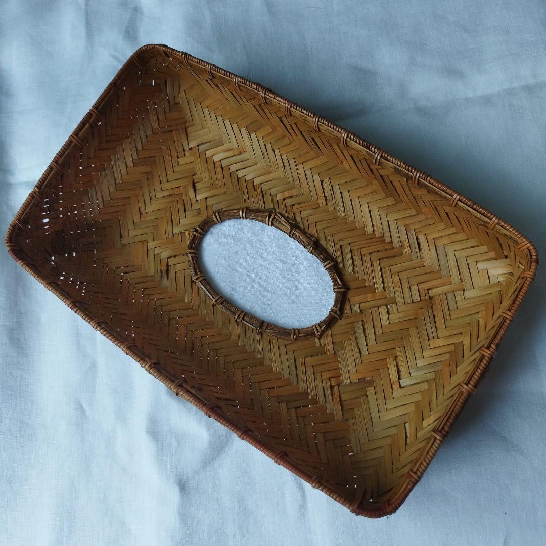 未使用　公長齋小菅　京都　竹細工　竹製品　ティッシュケース　秀逸　日本製　伝統