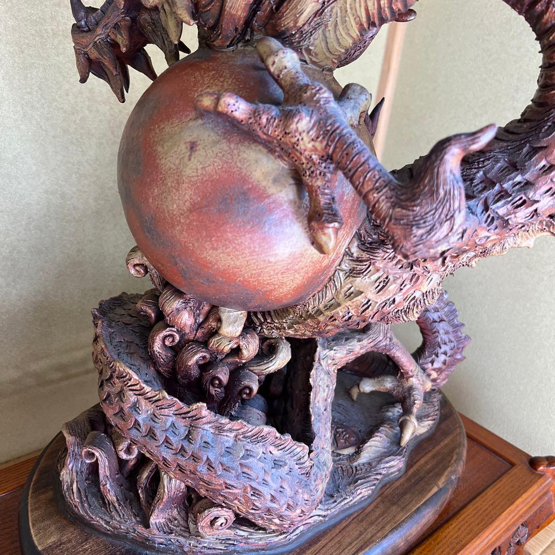 レア 貴重 骨董品 龍 龍神 竜神 竜 陶器 彫刻 壺 アンティーク 家具