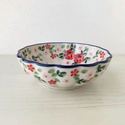 新品　ポーランド 食器 11.8cm ボウル 花 ツェラミカアルティスティチナ