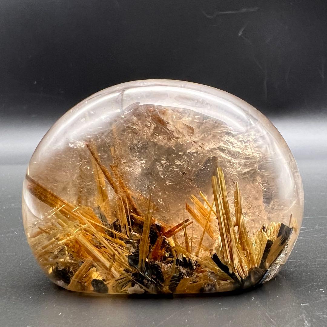 ☆価値ある逸品☆極上の透明度に煌めき抜群のルチル☆ゴールドタイチンルチル 原石