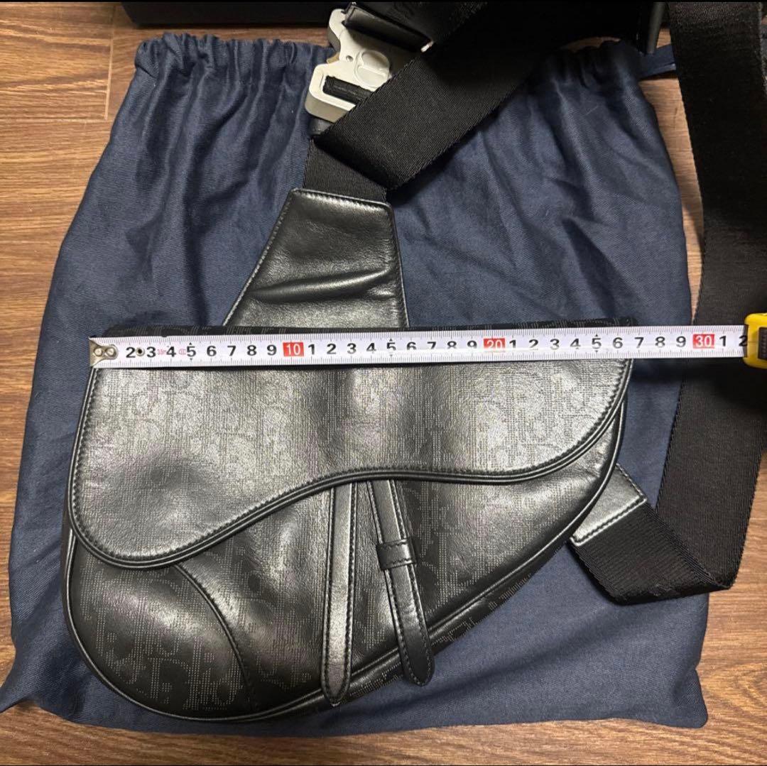 DIOR ブラック ショルダーバッグ　オブリークギャラクシー　サドルバック