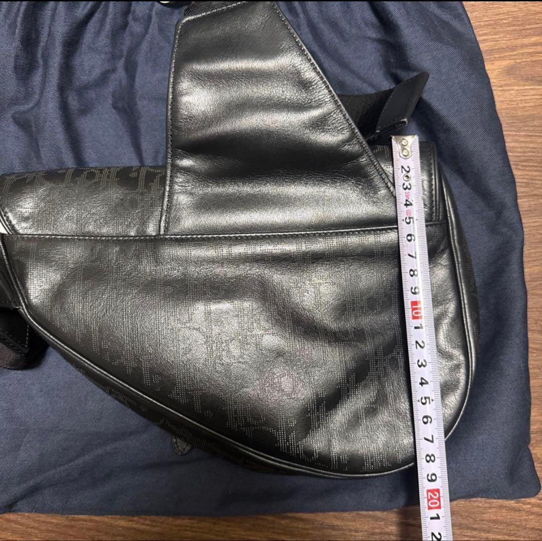 DIOR ブラック ショルダーバッグ　オブリークギャラクシー　サドルバック