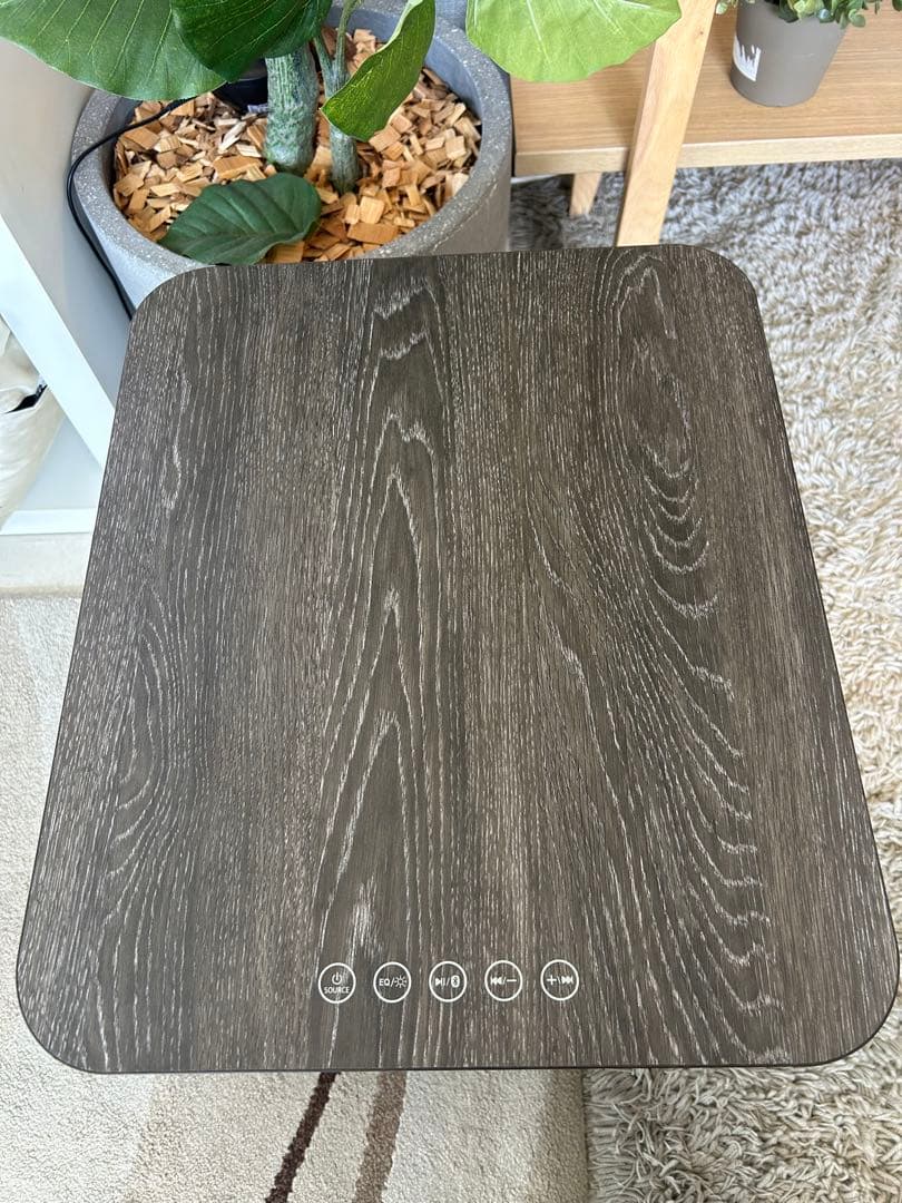 スピーカー付きサイドテーブル　ヤマゼン