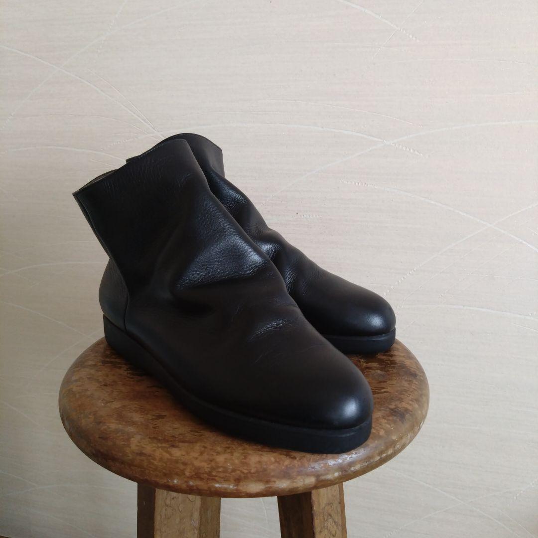 JURGEN LEHL ヨーガンレール　レザー　ショートブーツ　黒　23.5