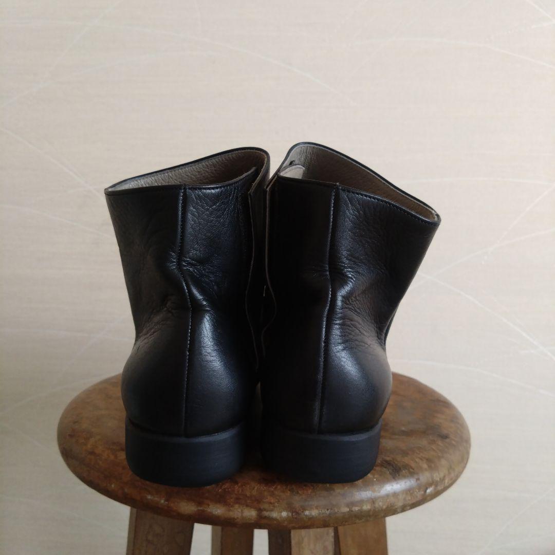 JURGEN LEHL ヨーガンレール　レザー　ショートブーツ　黒　23.5