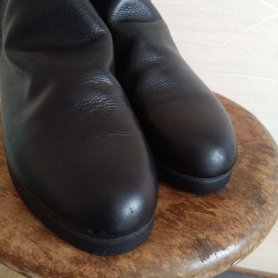 JURGEN LEHL ヨーガンレール　レザー　ショートブーツ　黒　23.5